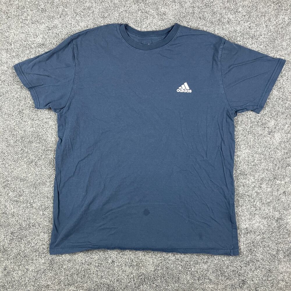 Adidas T-Shirt Mens XL Navy Blue Golf Athletic Casual Crewneck Short‎ Sleeve